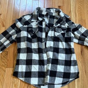 Groove Black and White Checkered Kids Shirt